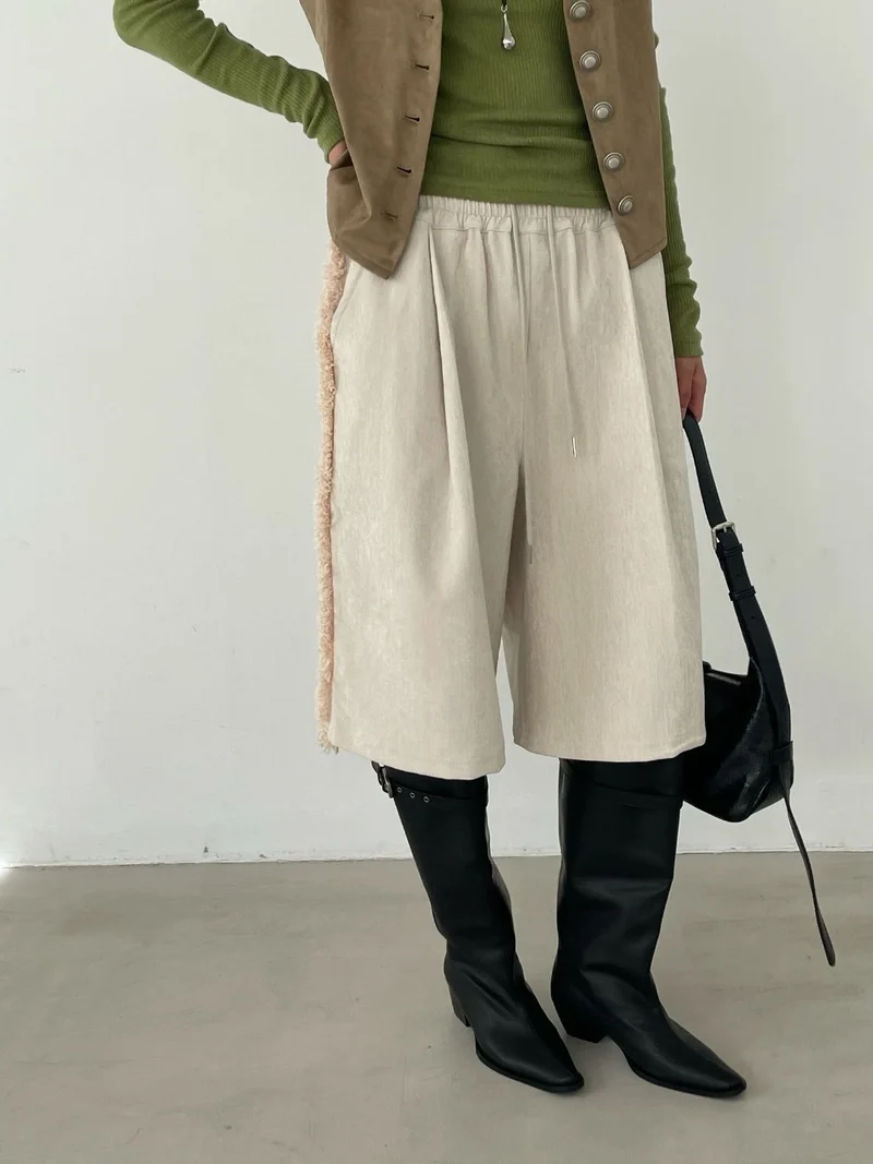 Wade Tassel Trim Bermuda Pants