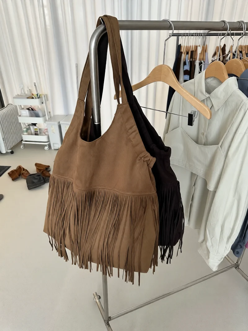 Sof Suede Fringe Shoulder Bag