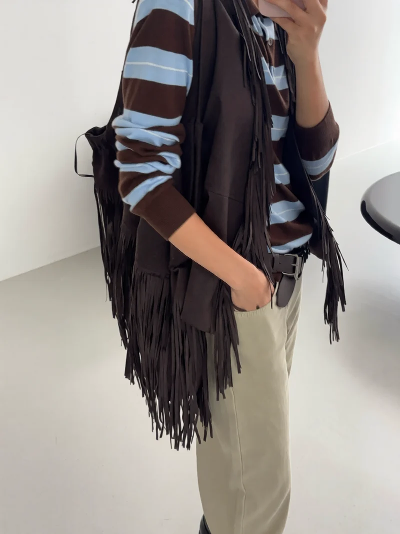 Sof Suede Fringe Shoulder Bag