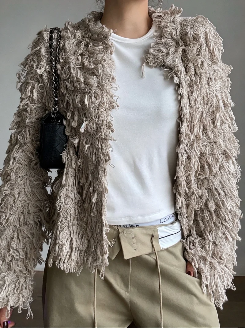 Render Fringe Knit Cardigan