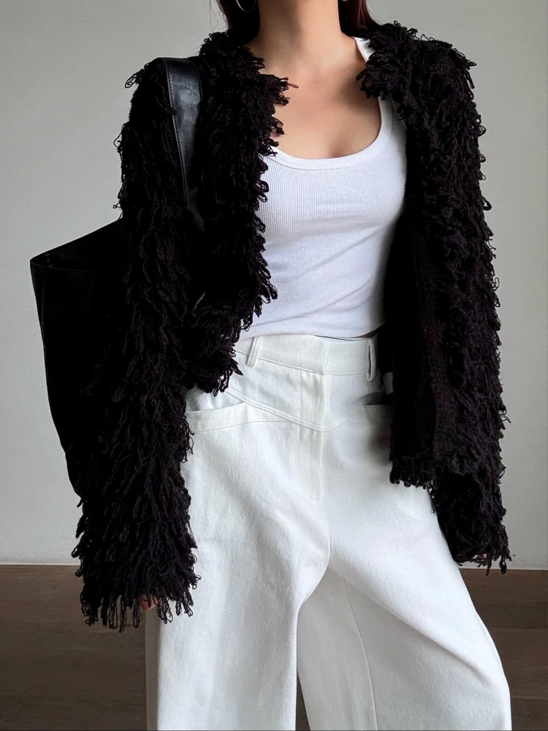Render Fringe Knit Cardigan