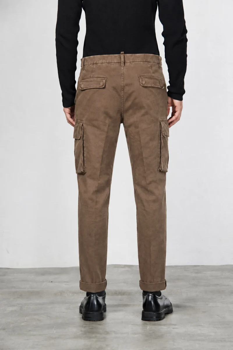 Chile pantalon cargo homme en gabardine carrot fit