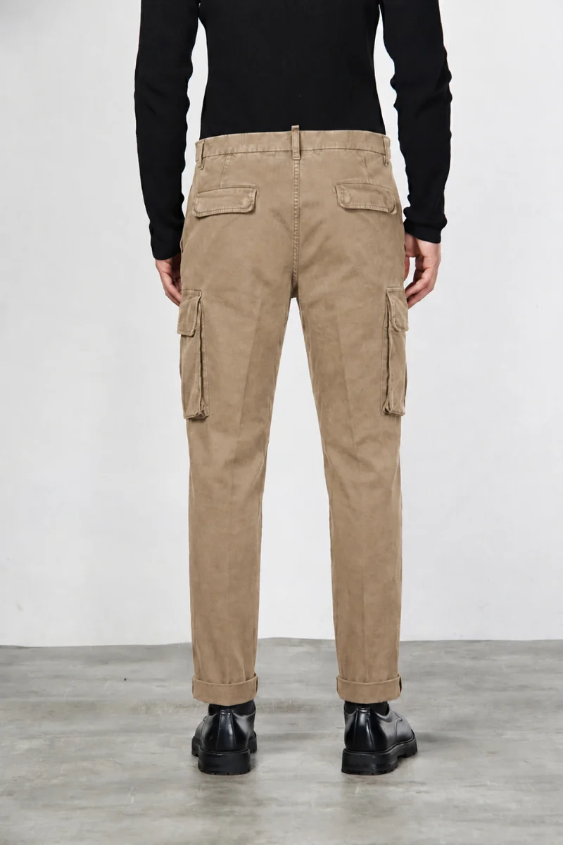 Chile pantalon cargo homme en gabardine carrot fit