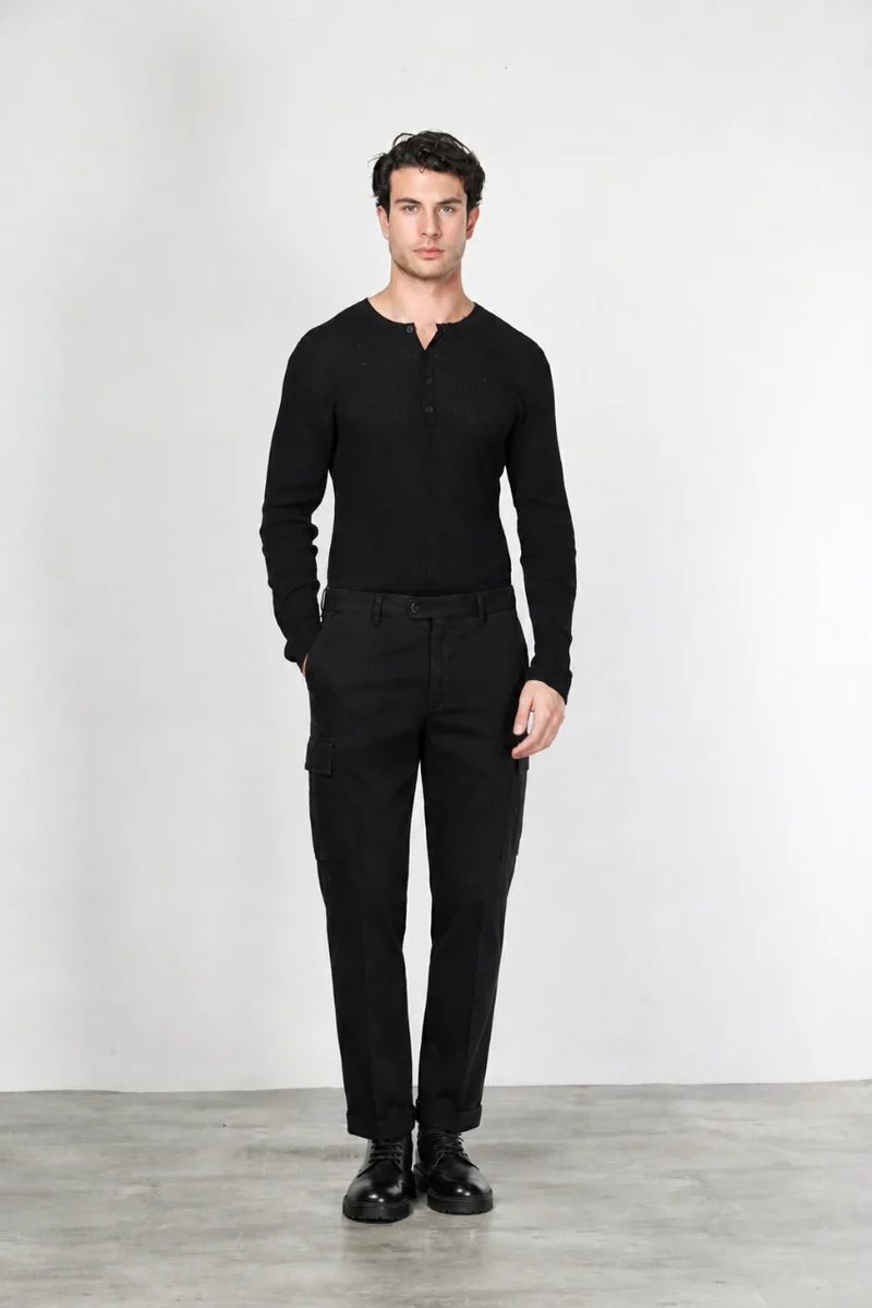 Chile pantalon cargo homme en gabardine carrot fit