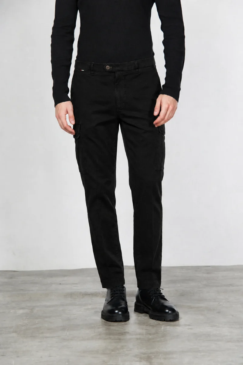 Chile pantalon cargo homme en gabardine carrot fit