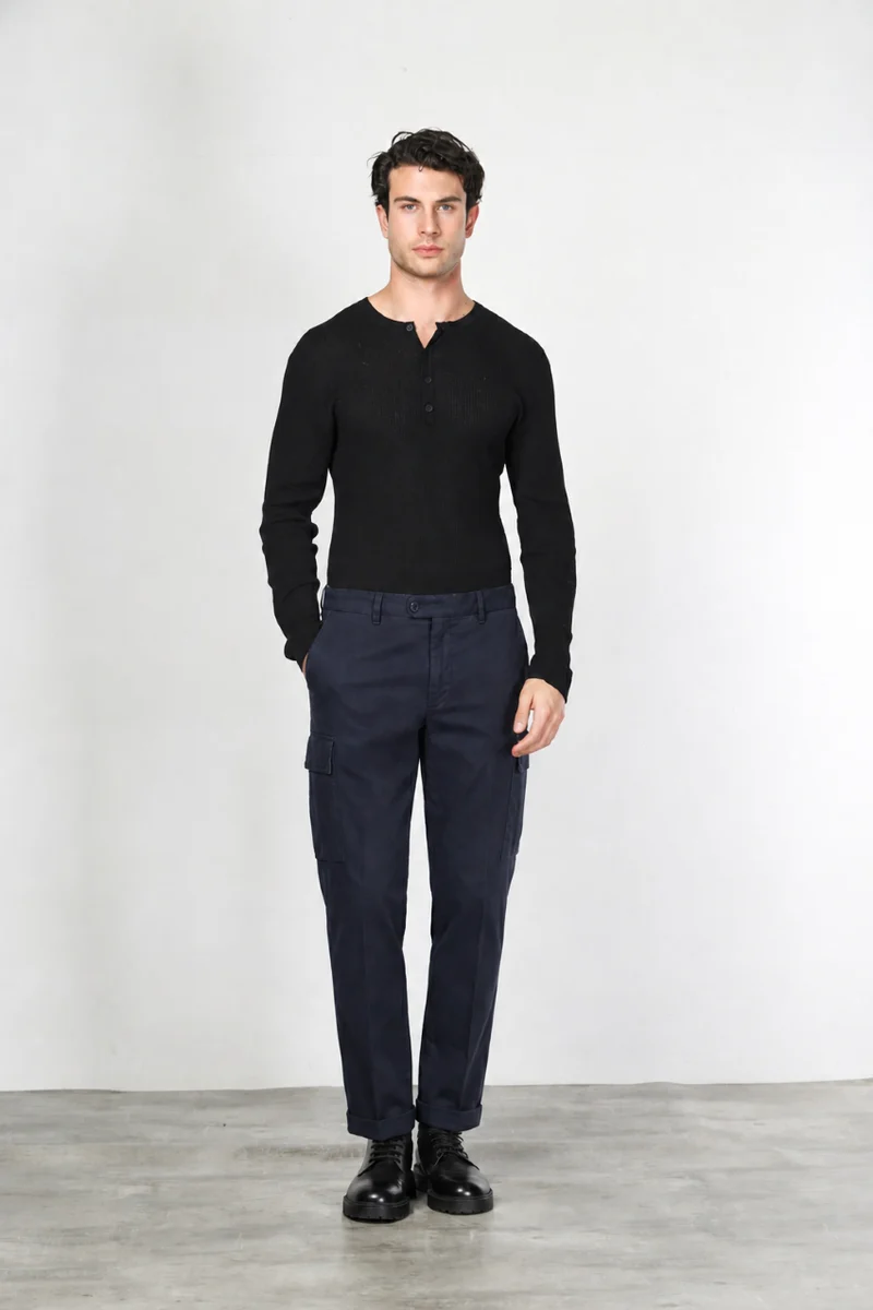 Chile pantalon cargo homme en gabardine carrot fit