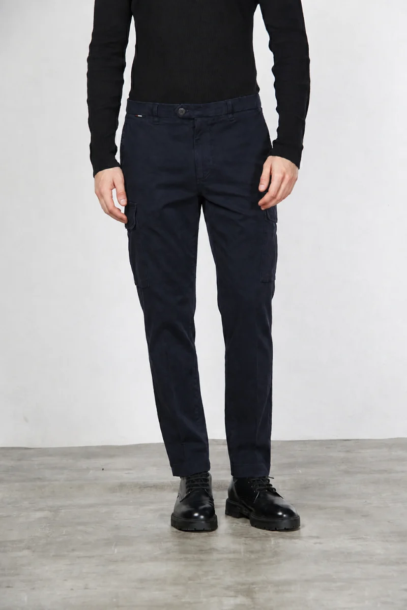 Chile pantalon cargo homme en gabardine carrot fit
