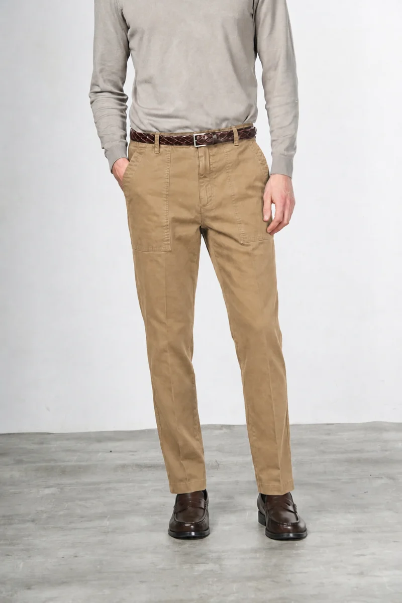 Prescott Fatigue pantalon chino homme en gabardine relaxed fit
