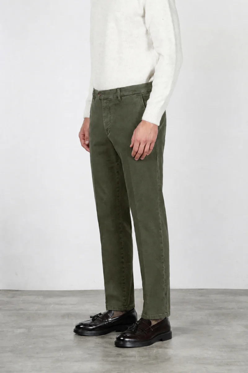 Pantalon Chino Homme Madison en Tissu Bull Stretch Coupe Carrot