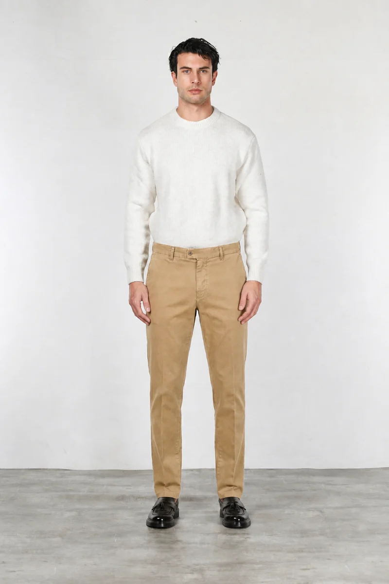 Madison pantalon chino homme en bull stretch carrot fit