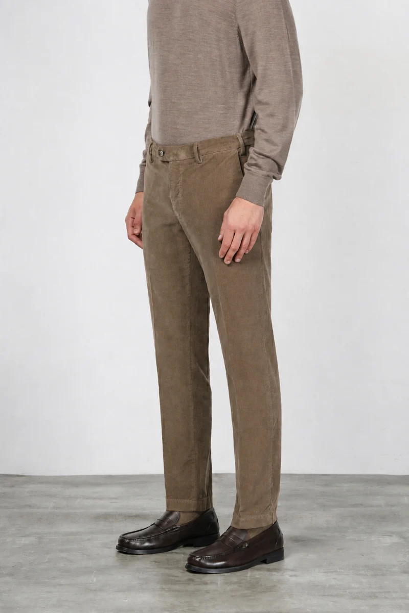New York pantalon chino homme en velours 2000 raies stretch regular fit ①