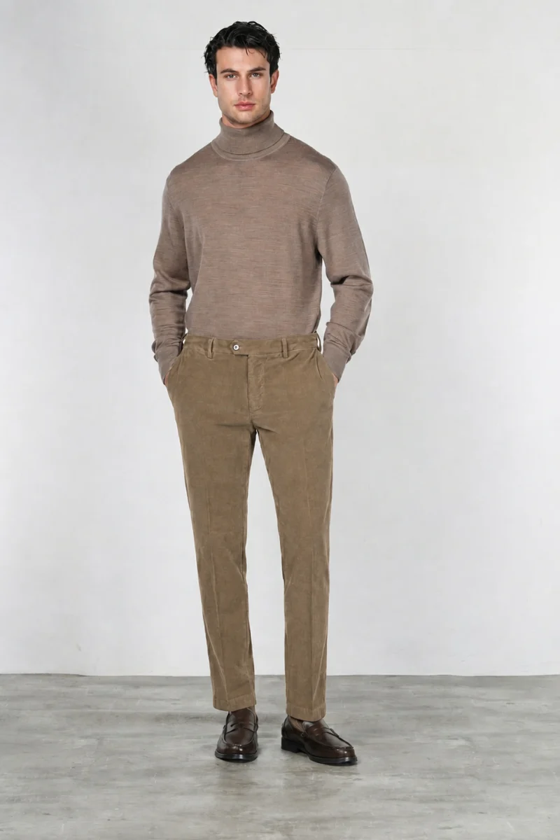 New York pantalon chino homme en velours 2000 raies stretch regular fit ①