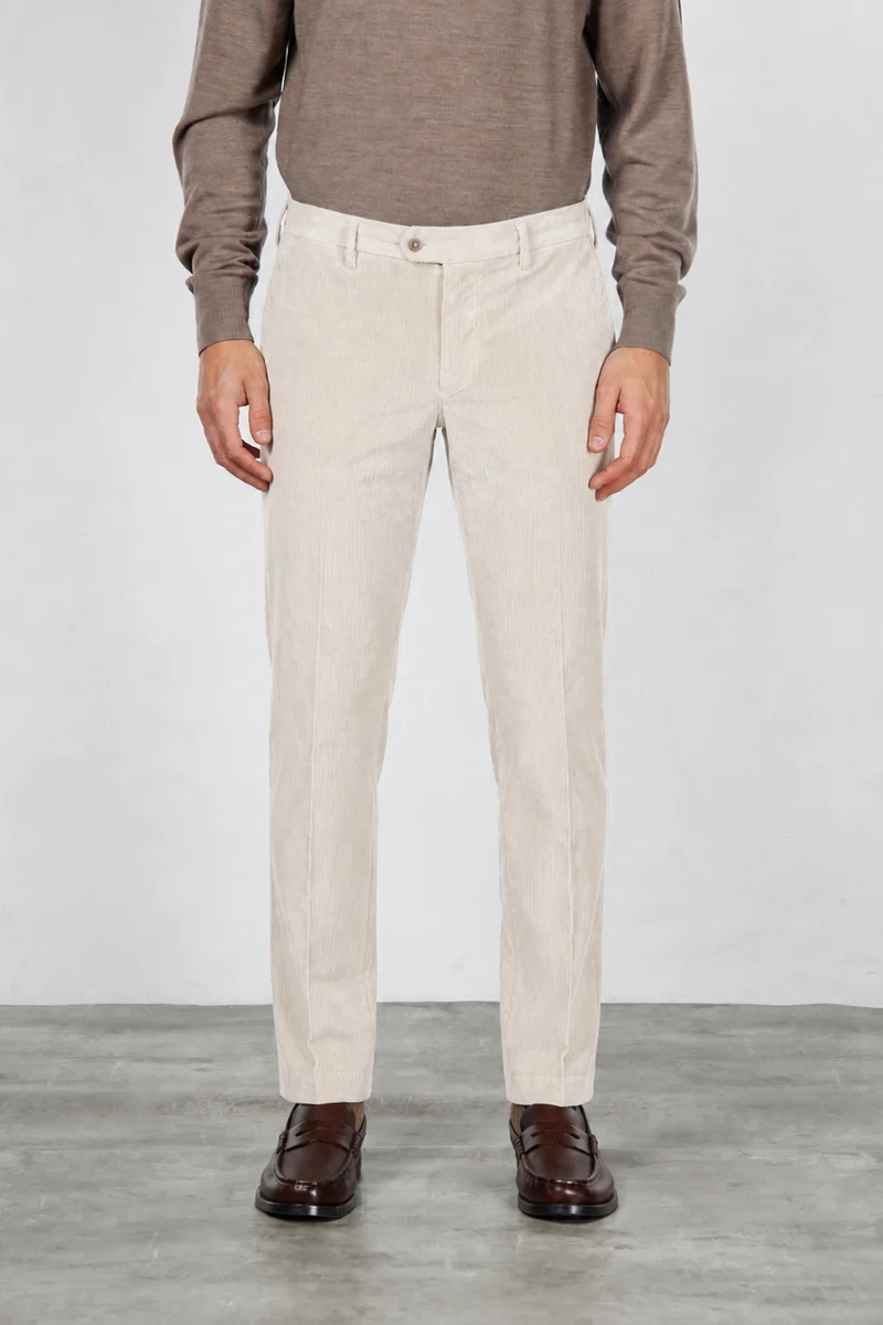 New York pantalon chino homme en velours 2000 raies stretch regular fit ①