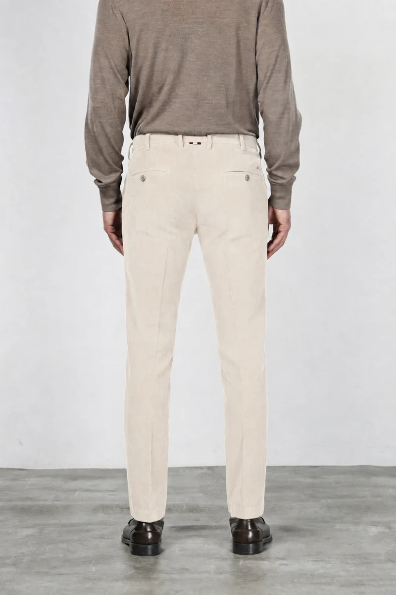New York pantalon chino homme en velours 2000 raies stretch regular fit ①