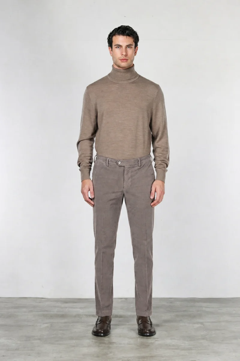 New York pantalon chino homme en velours 2000 raies stretch regular fit ①