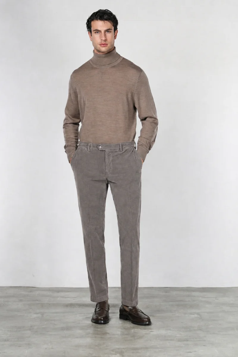 New York pantalon chino homme en velours 2000 raies stretch regular fit ①