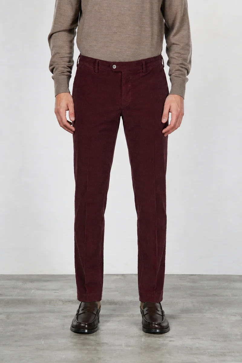 New York pantalon chino homme en velours 2000 raies stretch regular fit ①