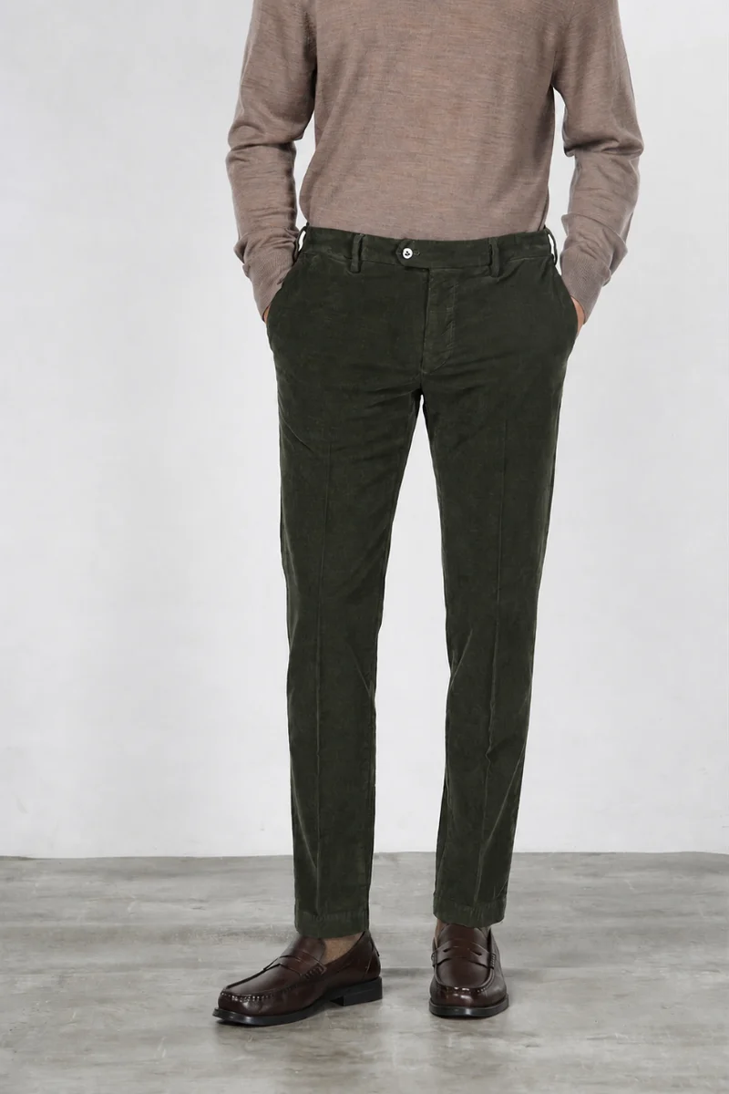 New York pantalon chino homme en velours 2000 raies stretch regular fit ①