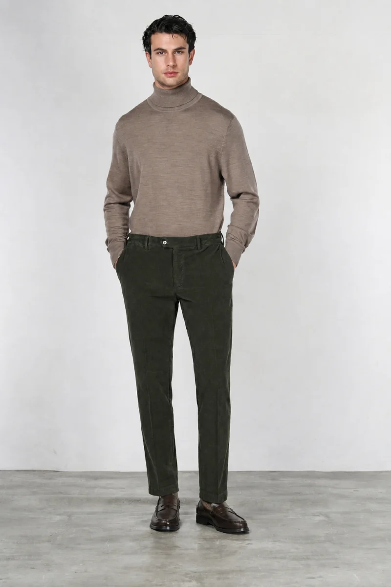 New York pantalon chino homme en velours 2000 raies stretch regular fit ①