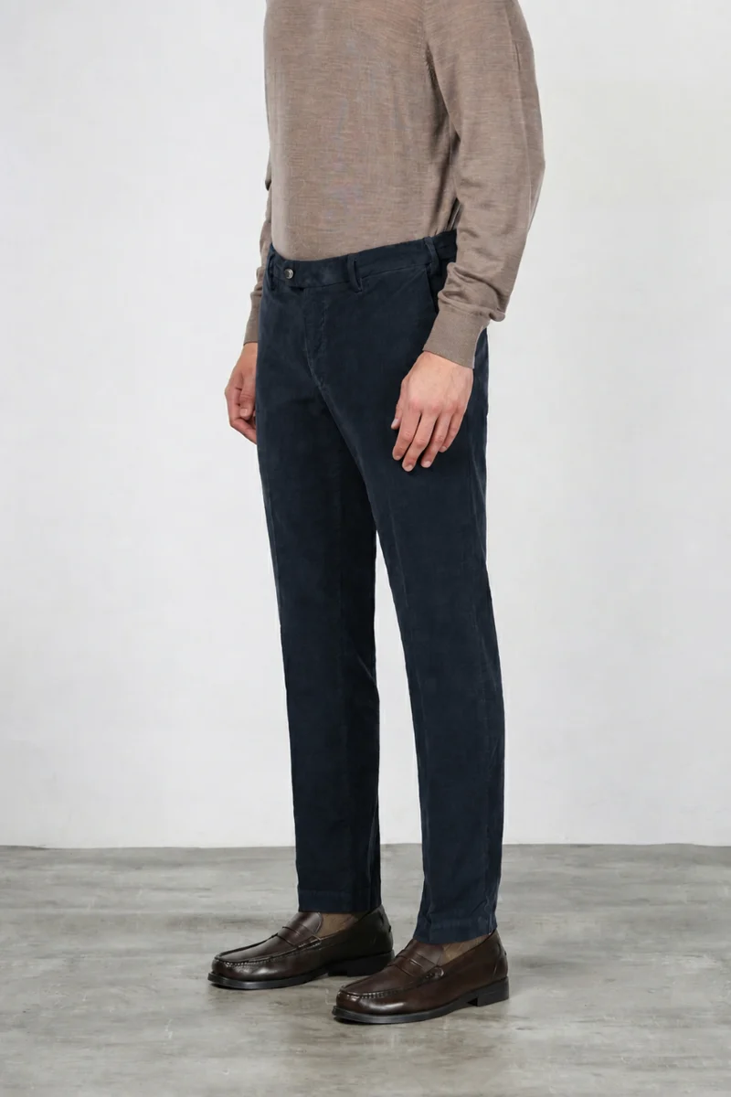 New York pantalon chino homme en velours 2000 raies stretch regular fit ①