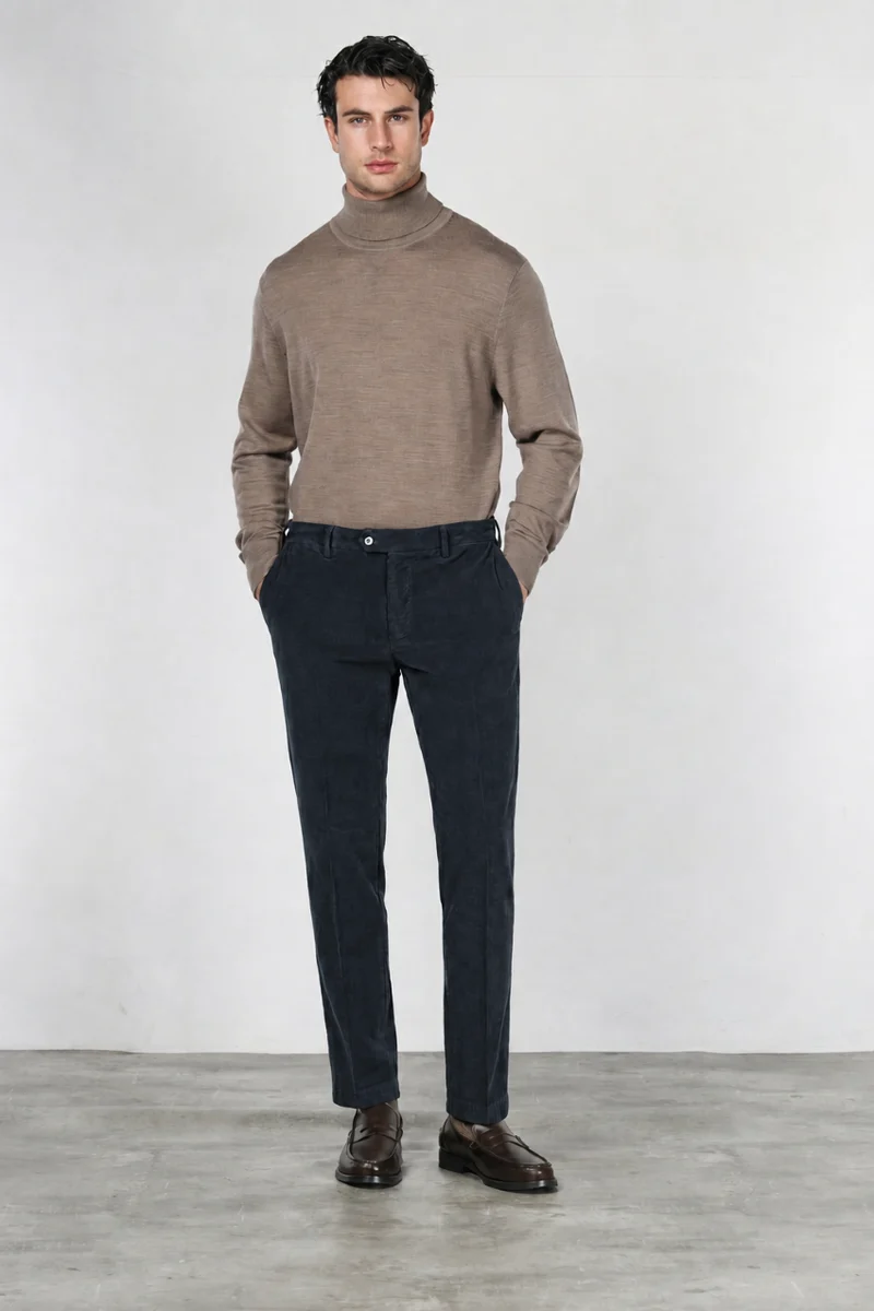 New York pantalon chino homme en velours 2000 raies stretch regular fit ①