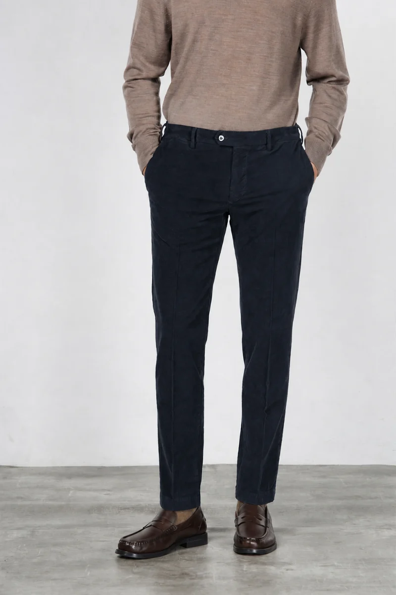 New York pantalon chino homme en velours 2000 raies stretch regular fit ①