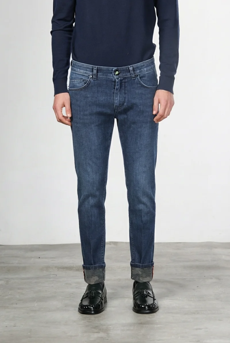 Harris pantalon 5 poches homme en denim motif camouflage slim fit