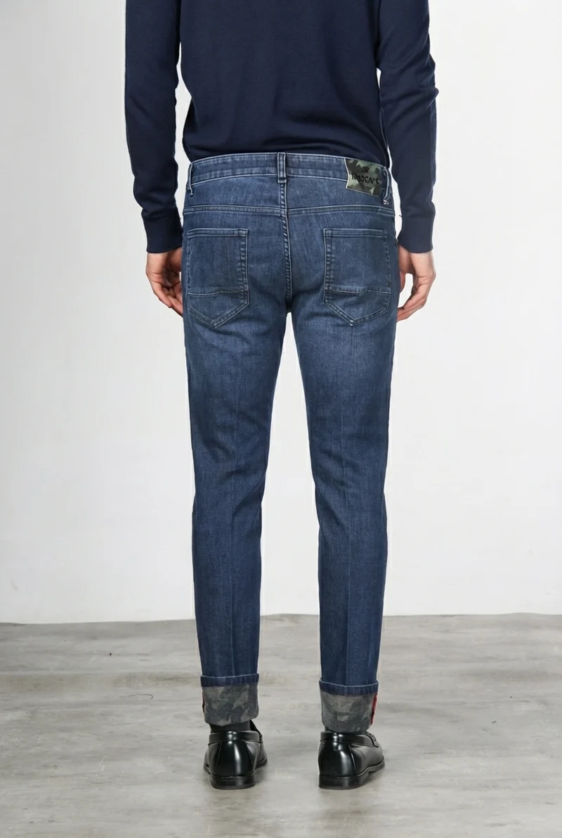Harris pantalon 5 poches homme en denim motif camouflage slim fit