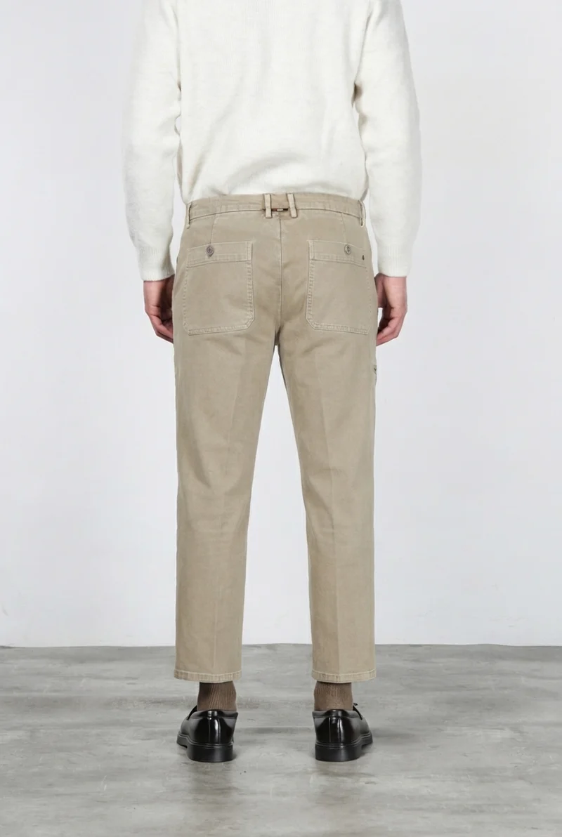Garden pantalon chino homme en bull stretch carrot fit
