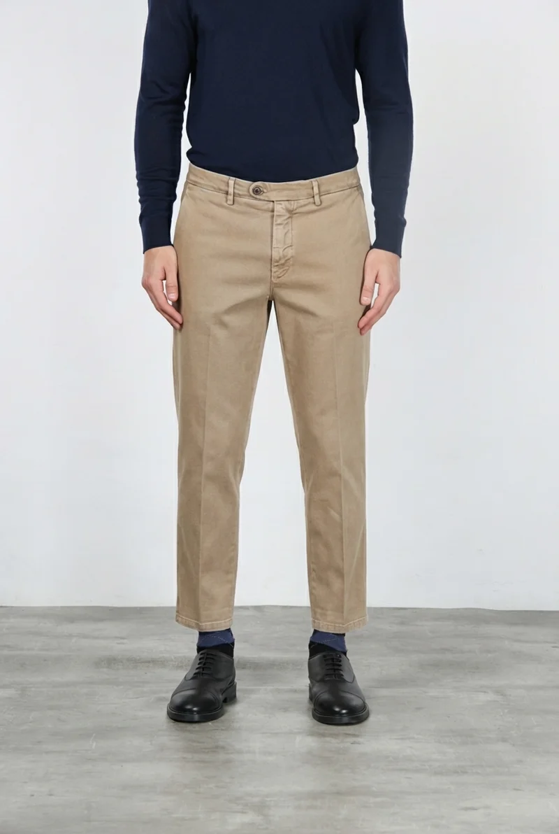 Garden pantalon chino homme en bull stretch carrot fit