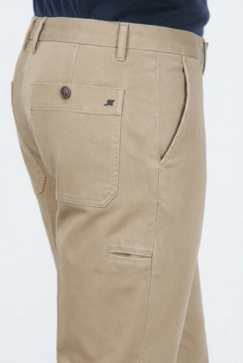 Garden pantalon chino homme en bull stretch carrot fit