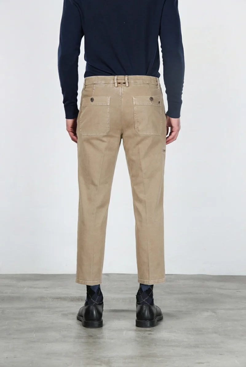 Garden pantalon chino homme en bull stretch carrot fit