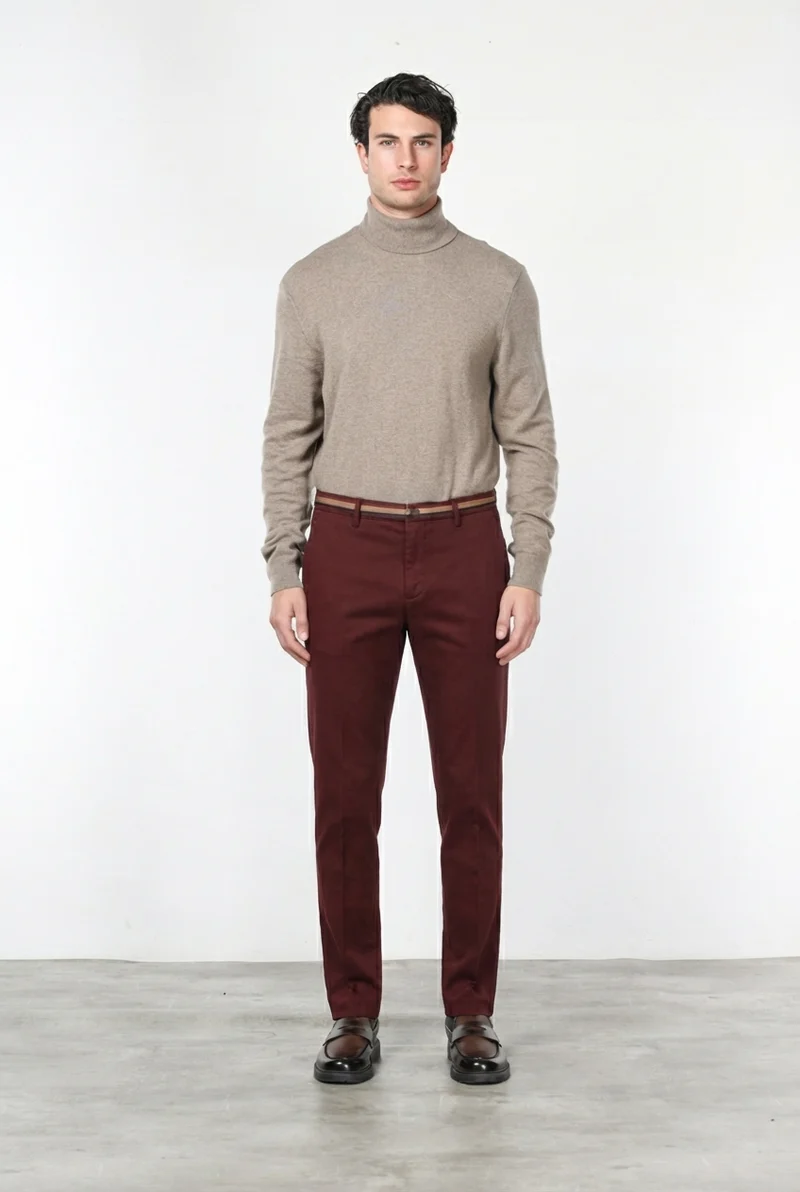 Torino Winter pantalon chino homme en gabardine stretch slim fit