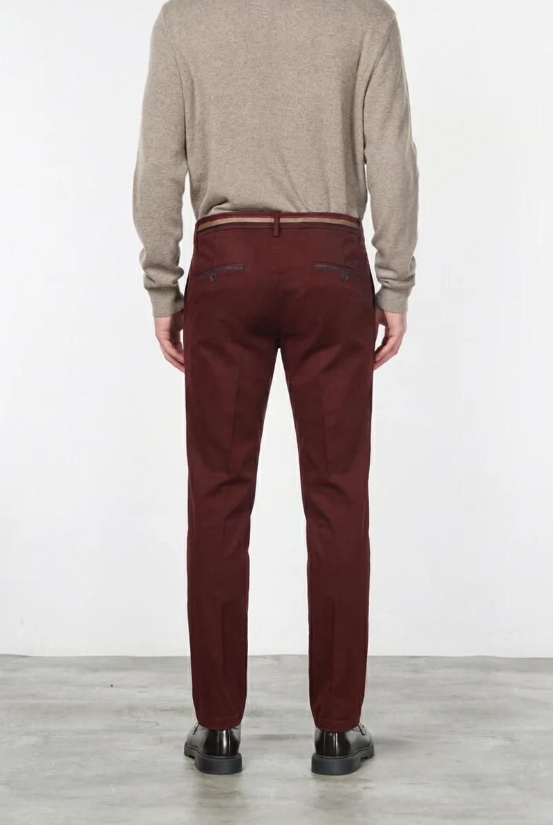 Torino Winter pantalon chino homme en gabardine stretch slim fit