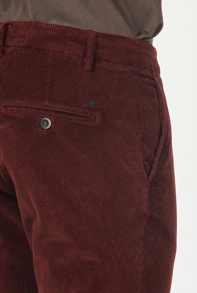 Milano pantalon chino homme en velours 500 raies extra slim fit ①