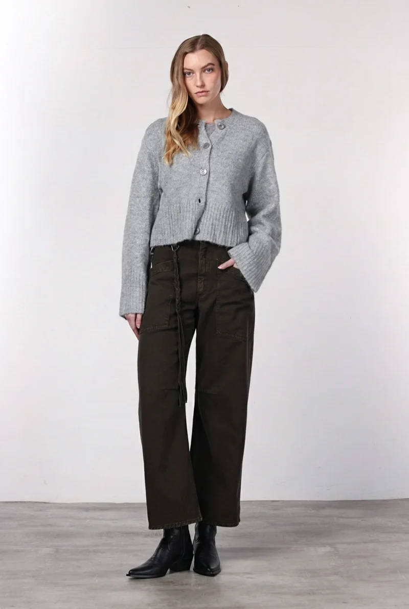Venice pantalon chino femme en twill balloon fit ①