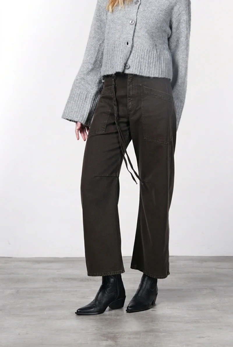 Venice pantalon chino femme en twill balloon fit ①