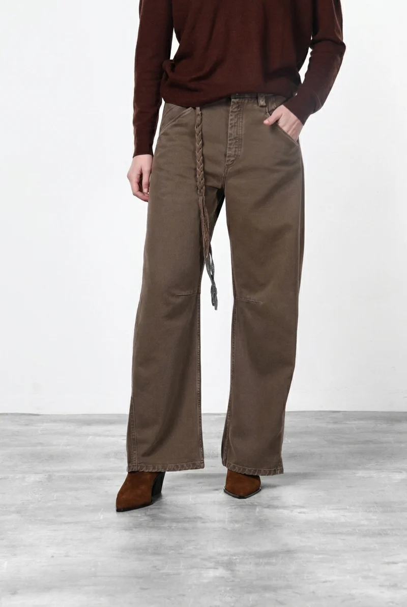 Veronique pantalon chino femme en twill balloon fit ①