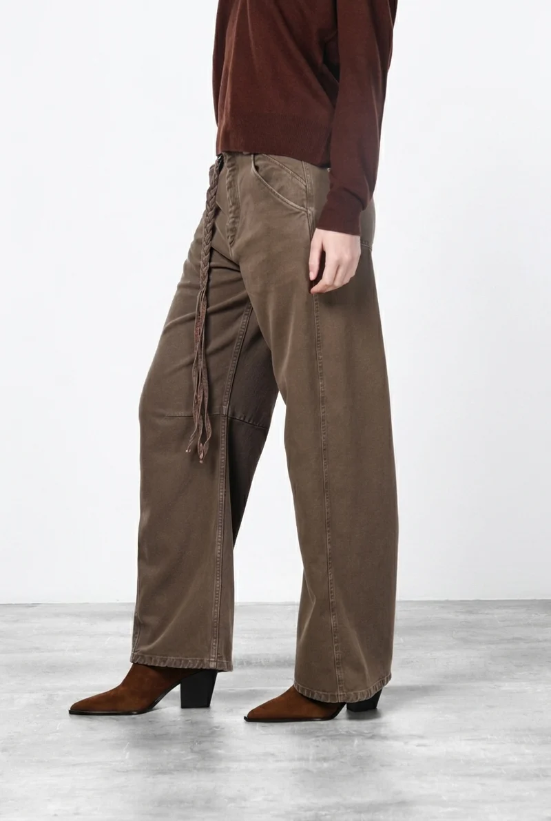 Veronique pantalon chino femme en twill balloon fit ①