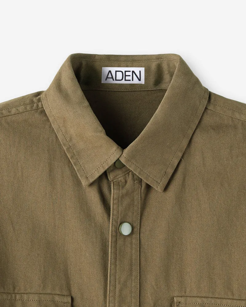 Aden Snap Button Overshirt with Chest Pockets