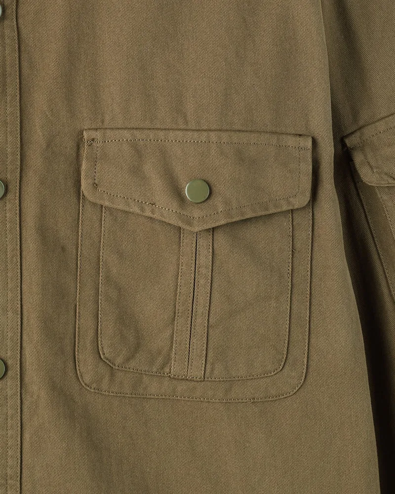 Aden Snap Button Overshirt with Chest Pockets