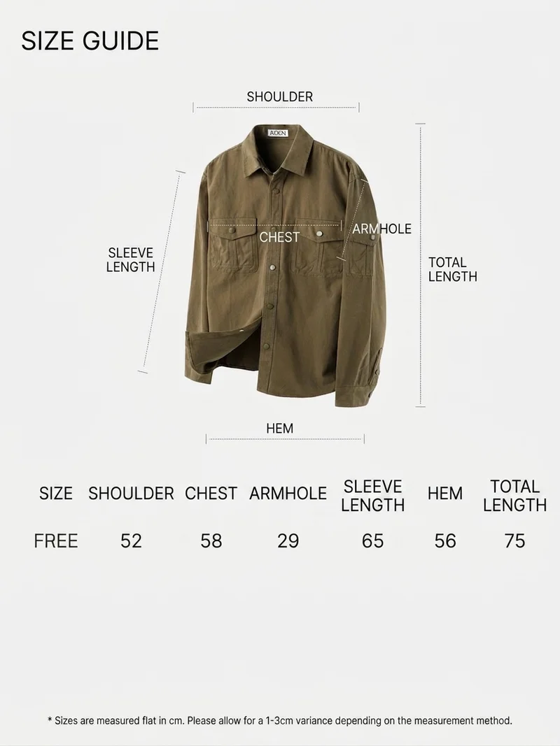 Aden Snap Button Overshirt with Chest Pockets