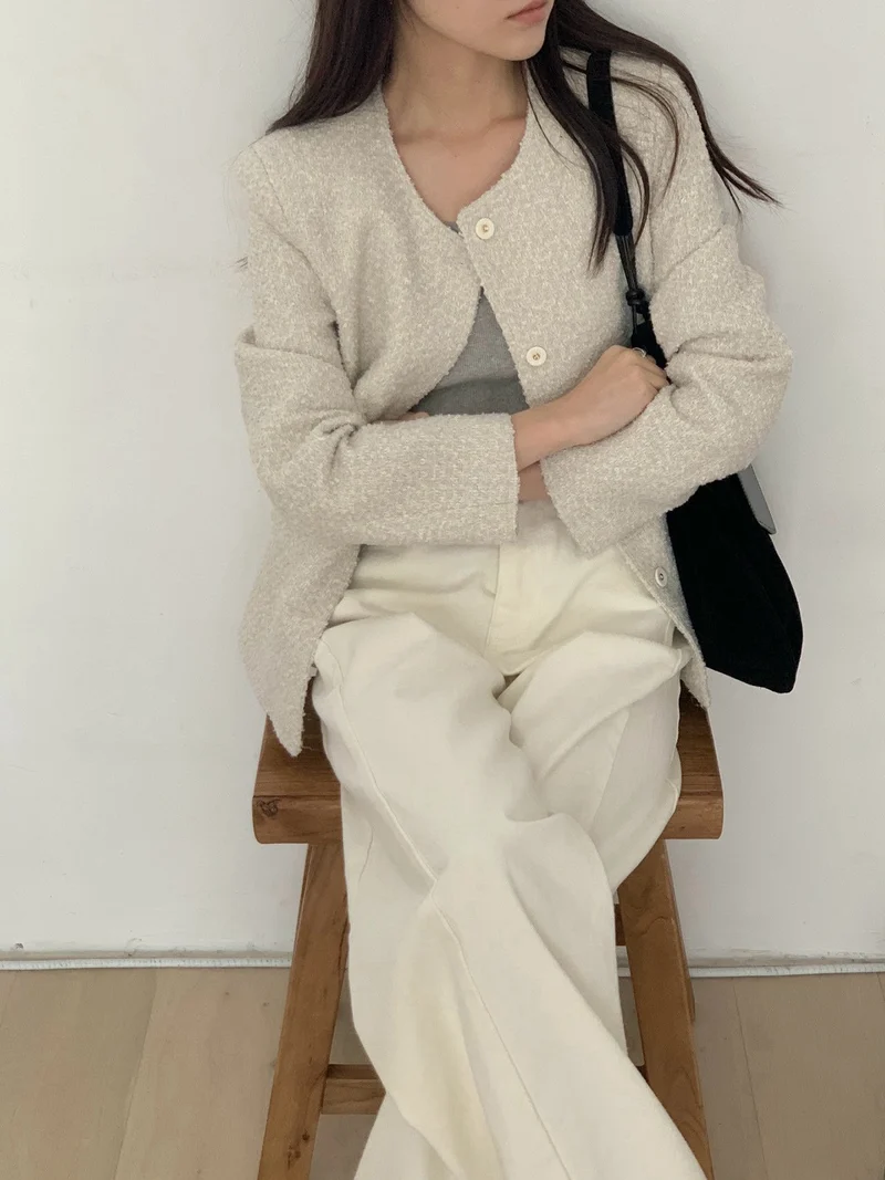 Anstand Tweed Jacket with Flap Pockets