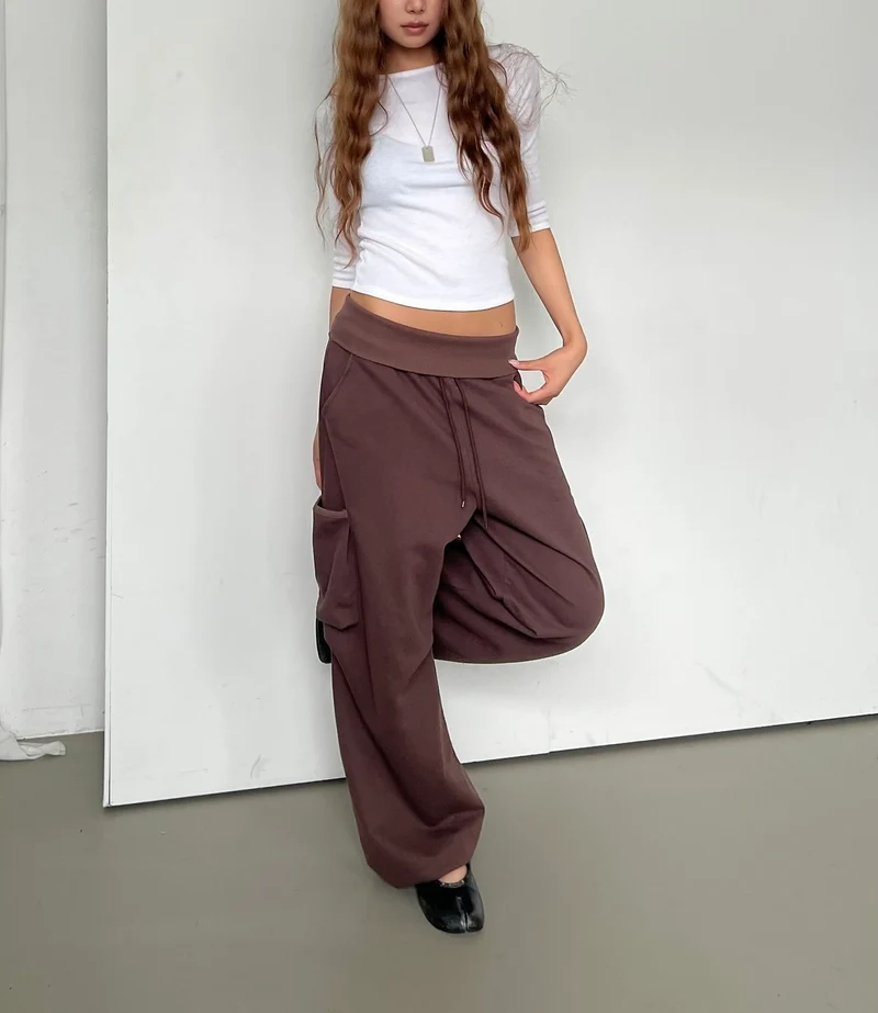 (2Pack) Askhaki Crew Neck Cropped Three-Quarter Sleeve Top