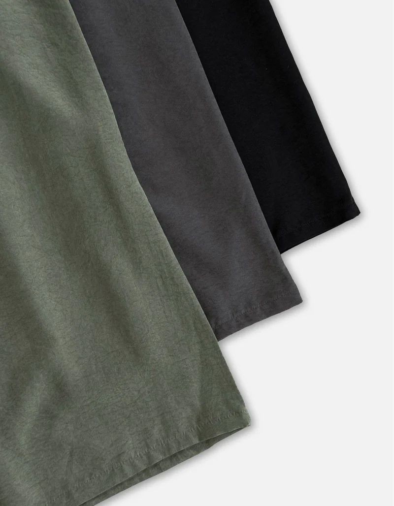 Askhaki Pleated Skirt Overlay Wide Leg Pants