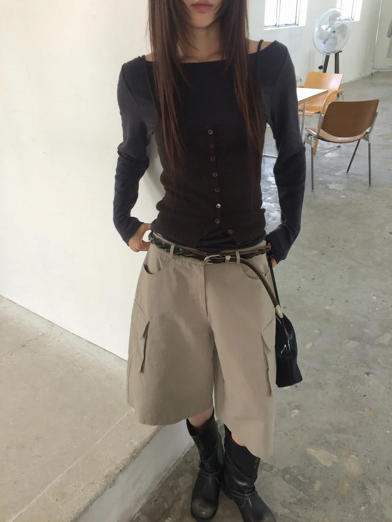 Anou Cargo Pocket Bermuda Shorts