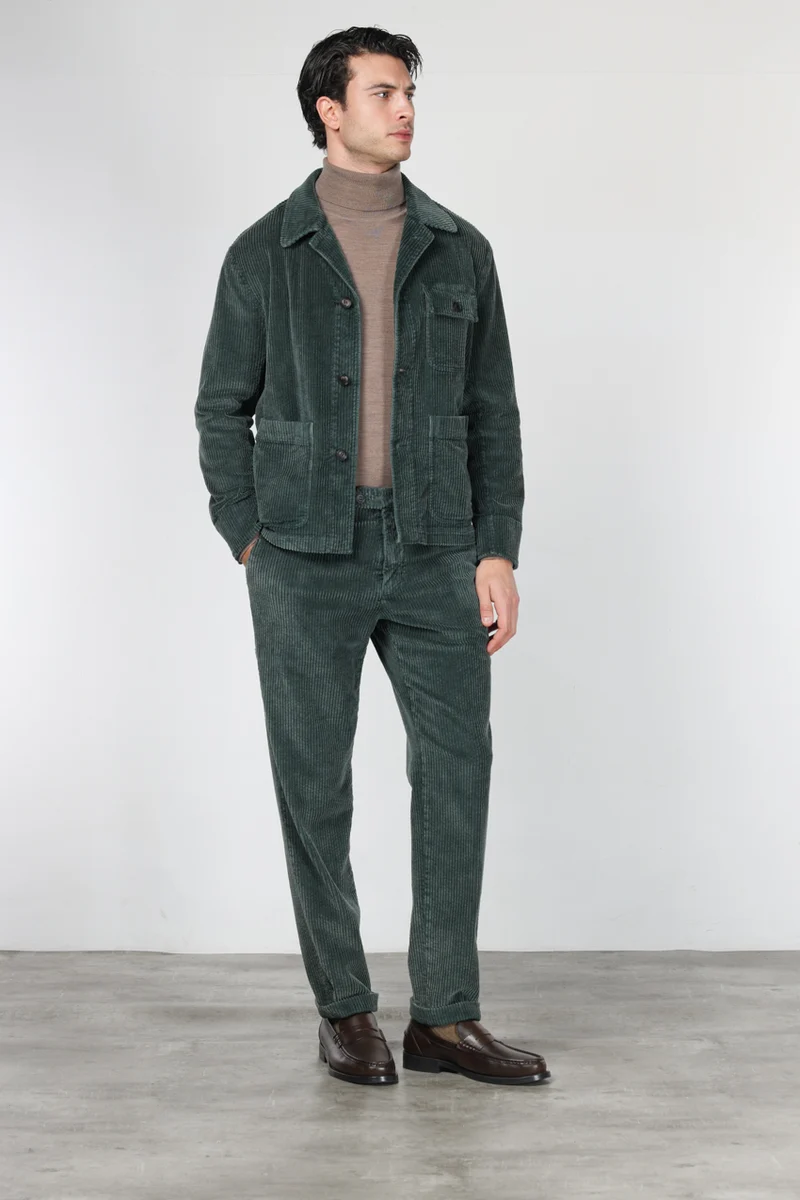 Paris pantalon chino homme en velours à grosses côtes carrot fit