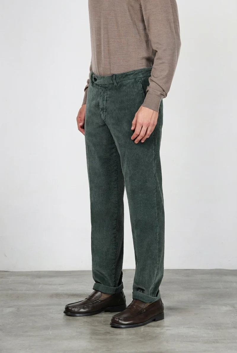 Paris pantalon chino homme en velours à grosses côtes carrot fit