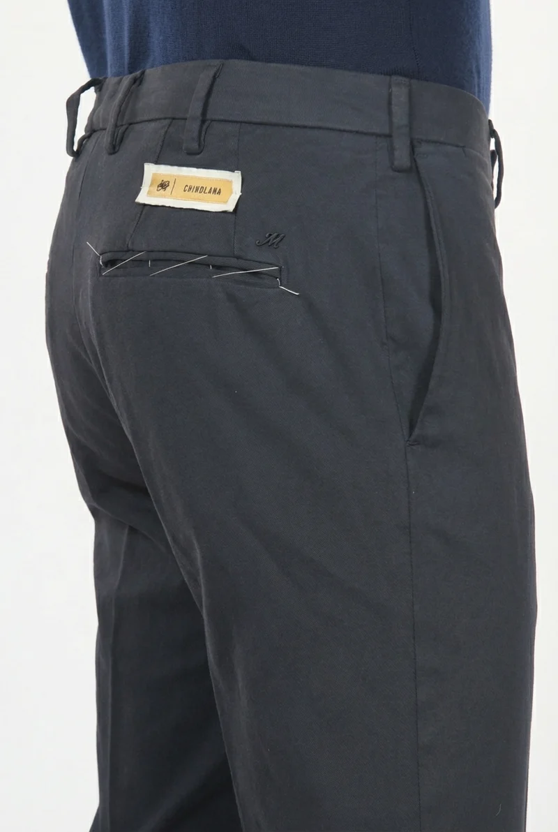 New York pantalon chino homme en gabardine de coton et laine regular fit