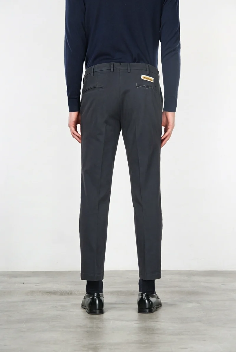 New York pantalon chino homme en gabardine de coton et laine regular fit